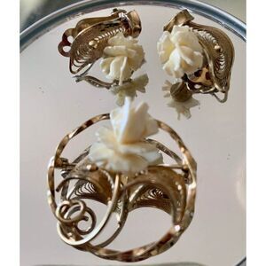 Lovely vintage mid century‎ 12k gold filled set